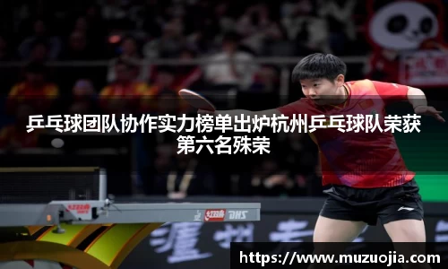 乒乓球团队协作实力榜单出炉杭州乒乓球队荣获第六名殊荣